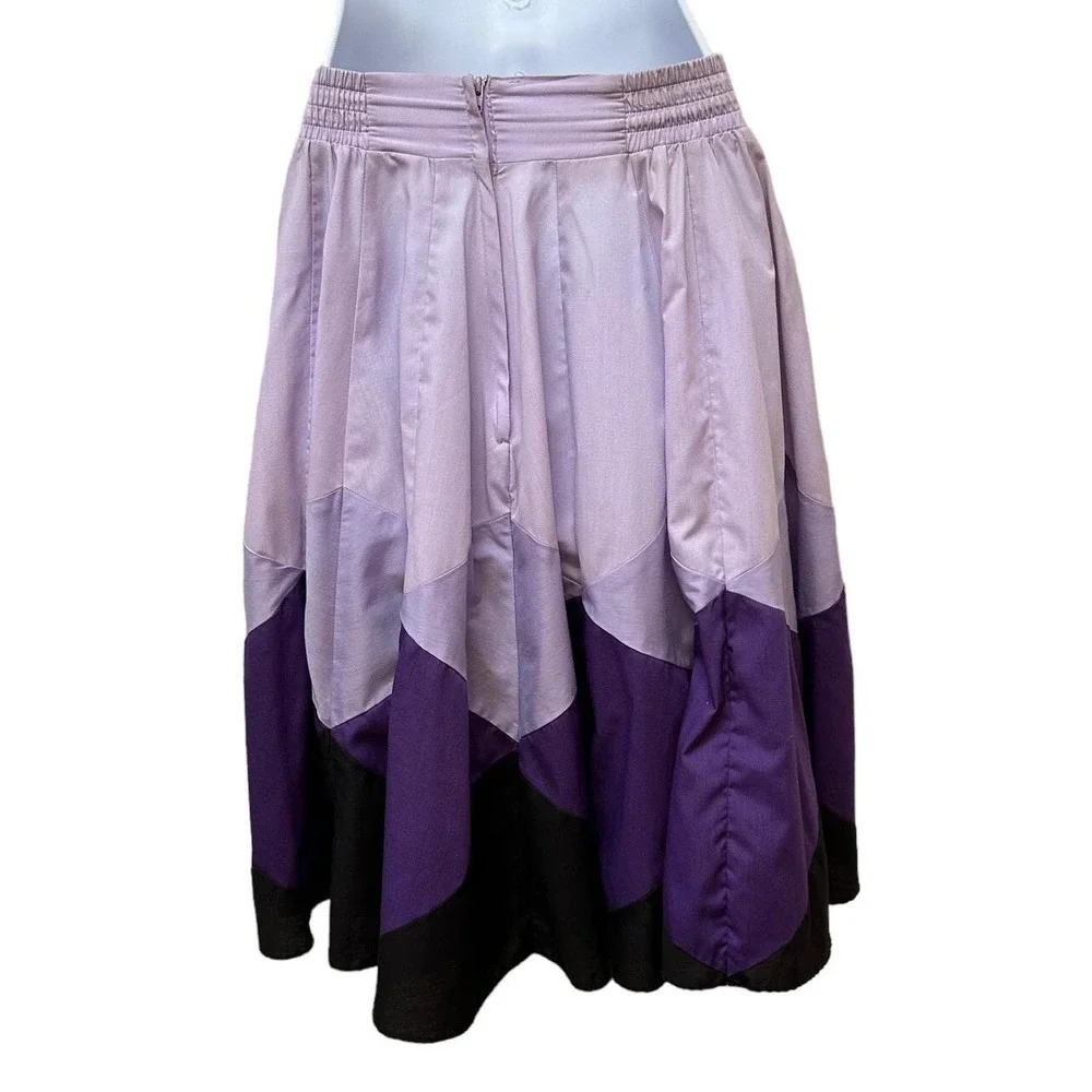 Square Up Fashions Square Dance Skirt Apron Scarf Set Purple White Star USA S